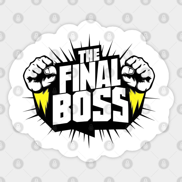 The Final Boss Thunderbolt Fist Design Sticker by TF Brands